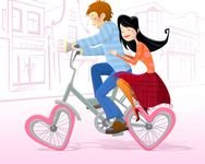 pic for Couple On A Bicycle 
